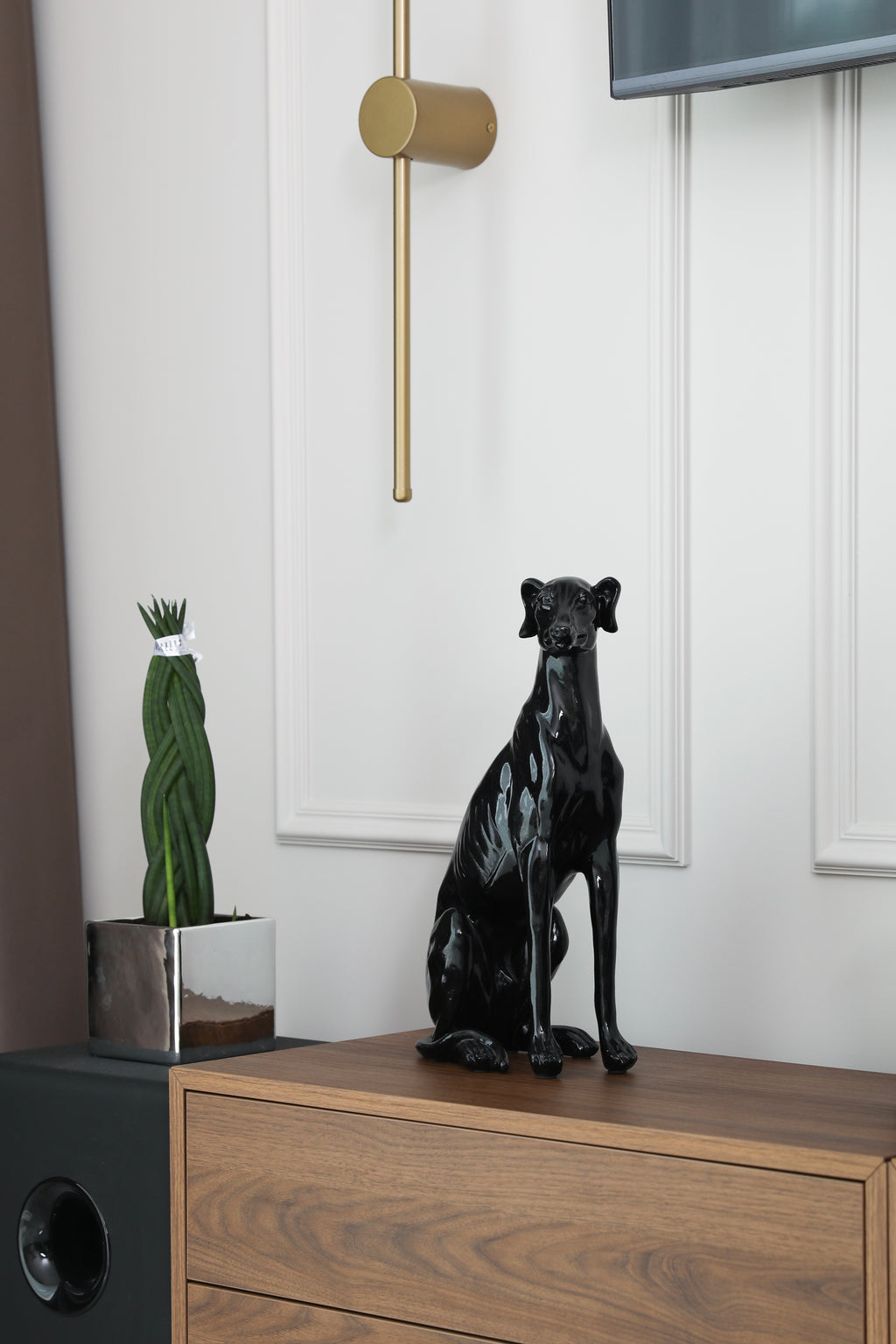 Ceramic Figurine "Noir Lévrier"