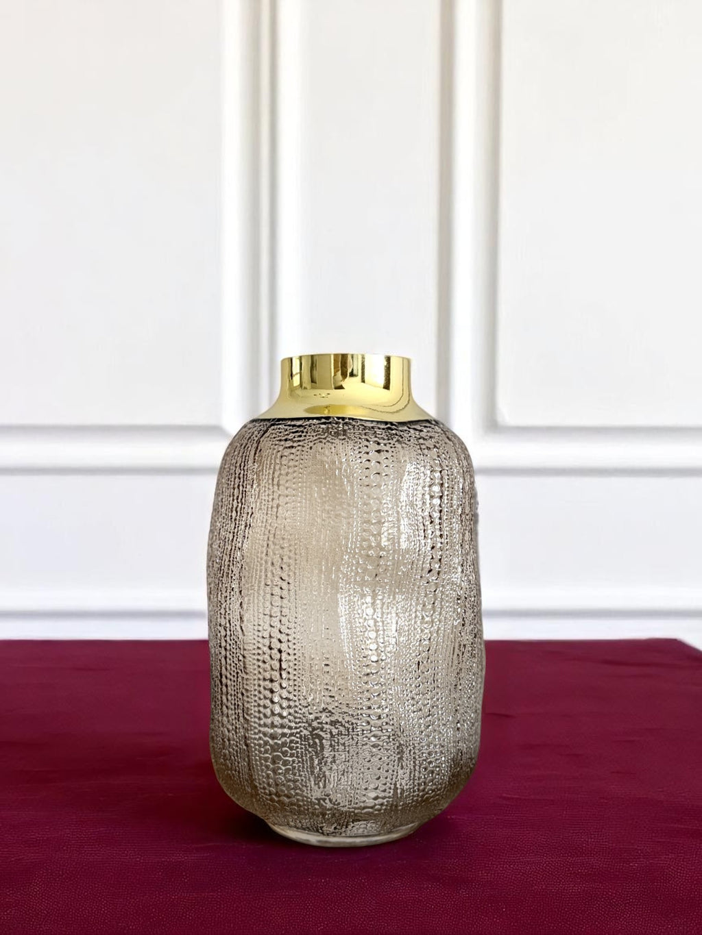Vase "Brun Doré" with Gold Accent