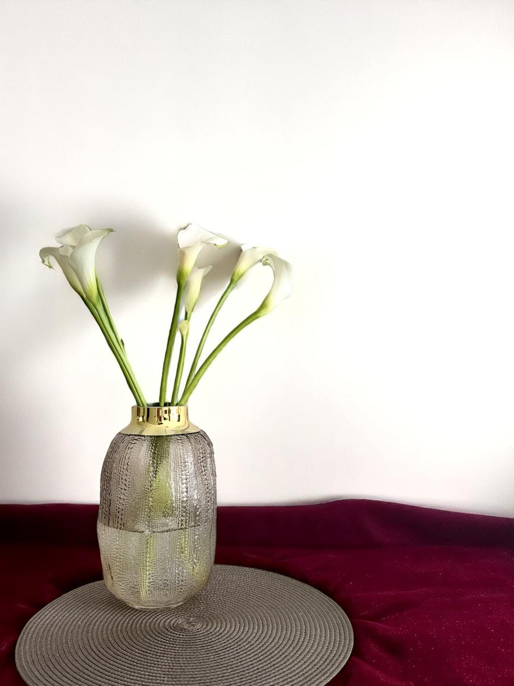 Vase "Brun Doré" with Gold Accent